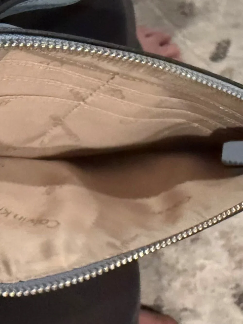 Calvin Klein NWT Light Blue Leather Wristlet